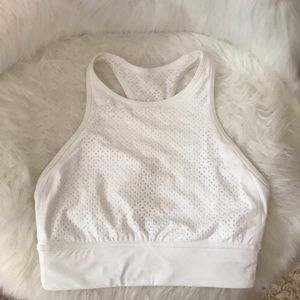 lulu white high neck bra